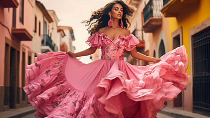  latin american, mexican, traditional, folklore, regional colorful, dancer