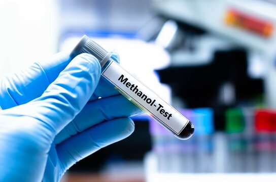 Blood sampling tube for methanol analysis.