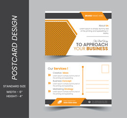 Corporate  business postcard design template. amazing and modern postcard design.