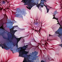 Dahlias_seamless_water_colour