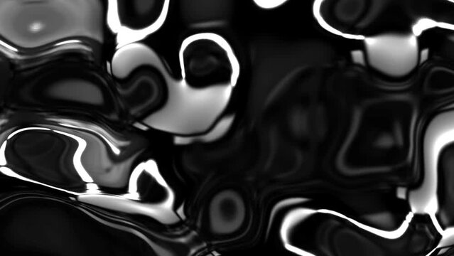 Liquid abstract Silver and mercury. Fluid silver background with ripples and waves . Silver luxury liquid in motion. Liquid luxury background. Black metal liquid glossy smooth surface with reflection 