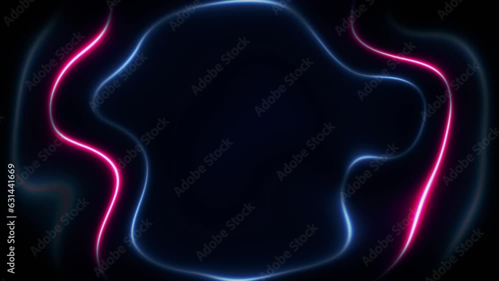 Poster abstract neon liquid background. melt shapes liquid neon rays. bright connection signal concept. sea