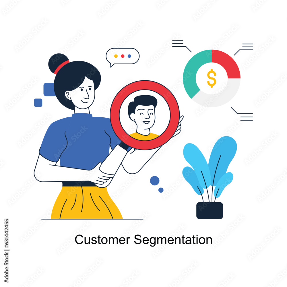 Poster customer segmentation abstract concept vector in a flat style stock illustration