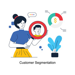 Customer Segmentation abstract concept vector in a flat style stock illustration