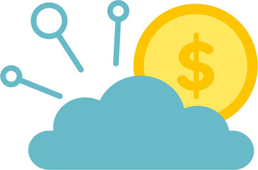 Financial technology money online illustration.