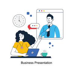 Business Presentation abstract concept vector in a flat style stock illustration