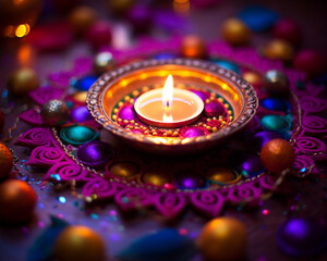 Obraz na płótnie Canvas Diwali diya rangoli images and diwali rangoli wallpapers, diwali stock images, realistic stock photos
