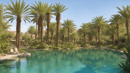 Fototapeta na wymiar Desert oasis