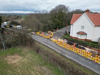 Gigaclear installation team repairing fibre network Essex UK