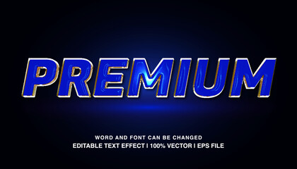Premium editable text effect template, black gold luxury style typeface, premium vector