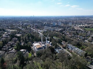 New apartment building Golders Green London UK drone aerial view