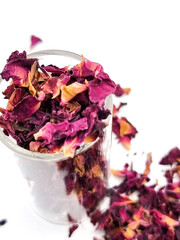Dried rose petals