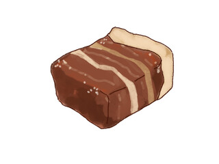 豚の角煮のイラスト