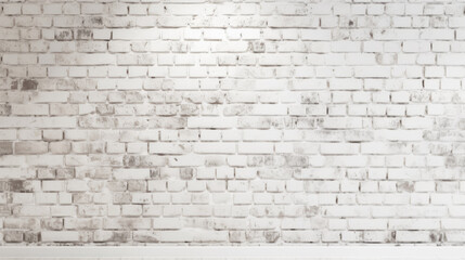 White brick wall. Created with Generative AI technology.