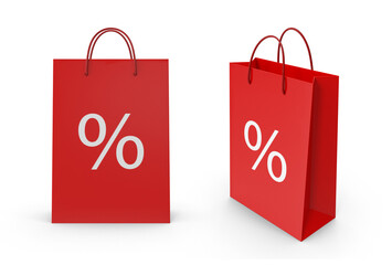 sale shopping bag isolated on transparent background