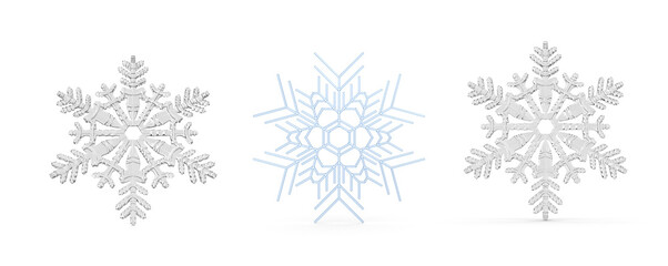 snow flakes isolated on transparent