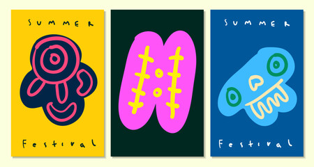 Colorful abstract ethnic pattern illustration for summer holiday banner and poster
