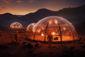 Building a Sustainable Future on Mars with Glass Dome
