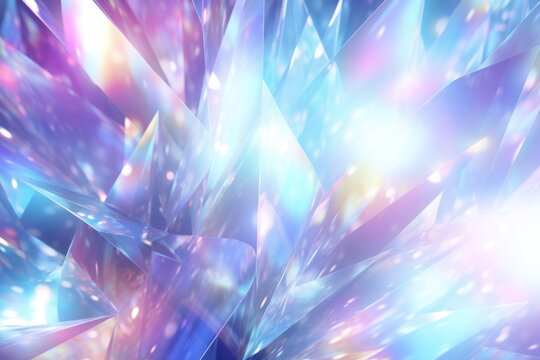 crystal multidimensional glowing neon background with rays