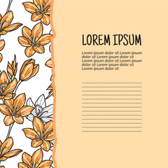 Vector colorful flowers and leaves seamless pattern background. Vector illustration background.