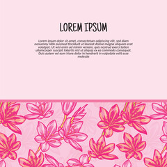 Fototapeta na wymiar Vector colorful flowers and leaves seamless pattern background. Vector illustration background.