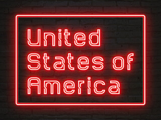 United States of America のネオン文字
