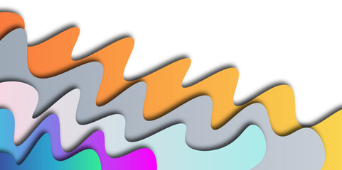 Paper cut abstract background. Vector illustration. Papercut design. Realistic summer texture trendy style. colorfull background.