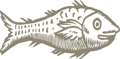 skeleton of a fish Fish Vector Graphic Design Fish Illustration sketch Art work
