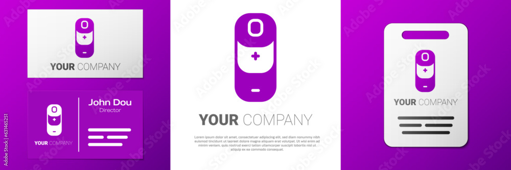 Poster logotype battery charge level indicator icon isolated on white background. logo design template elem