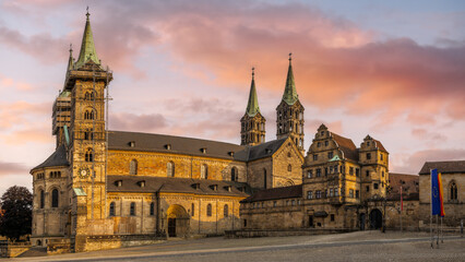 The historic cathedral of Bamberg - obrazy, fototapety, plakaty