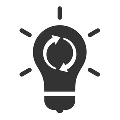 Vector illustration of change idea icon in dark color and transparent background(png).