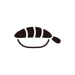 Sushi icon.Flat silhouette version.