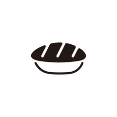 Sushi icon.Flat silhouette version.