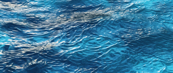space summer water blue abstract copy texture banner sea wave background ripple. Generative AI.