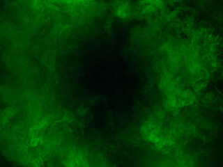 Obraz na płótnie Canvas Green smoke in dark background. Blackhole Texture and desktop picture 