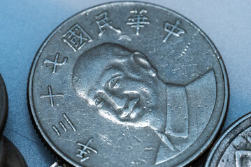 New Taiwan dollar 10 yuan coin, very many coins