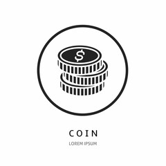 Logo vector design for business. Coins logos.