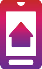 gradient mobile phone icon	