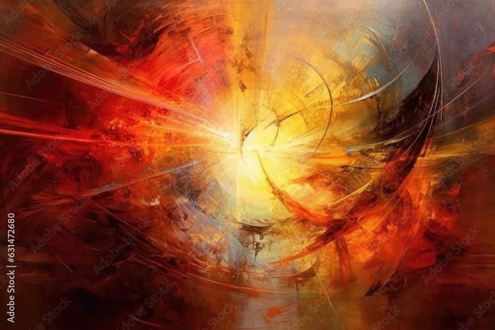 Poster abstract art of dance of light theme that out of formless darkness in the style of simple yet intric