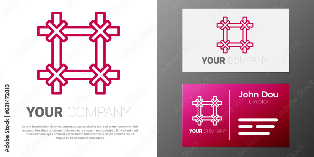 Poster logotype line prison window icon isolated on white background. logo design template element. vector
