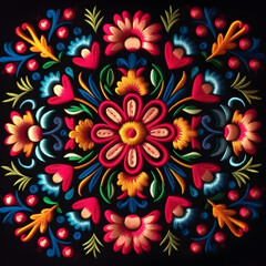 Fototapeta na wymiar Mexican_embroidery_vector