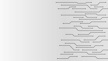 Circuit Board Background Technology White Grey Gradient Half Blank Area

