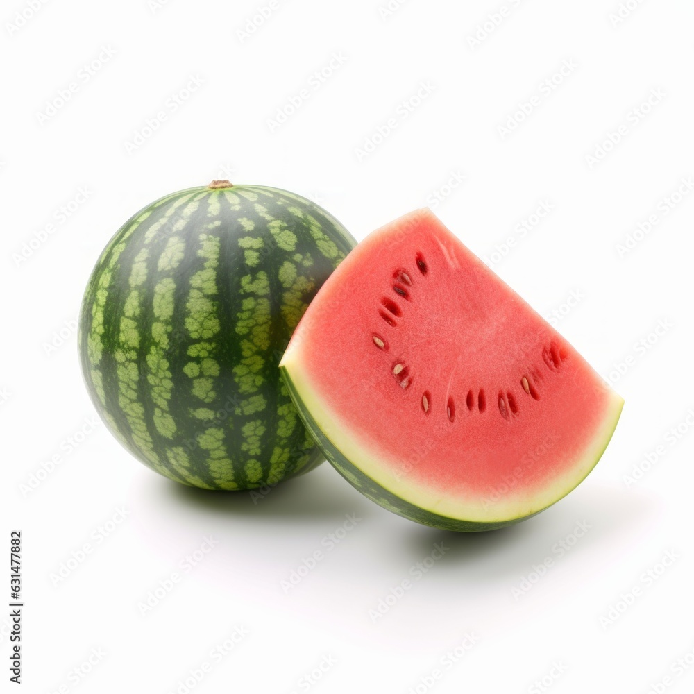 Poster appetizing watermelon on a light background. background with selective focus and copy space