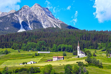 Salouf, Kreis Surses im Bezirk Albula des Kantons Graubünden in der Schweiz