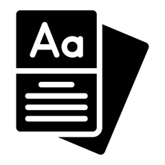 flash card glyph icon