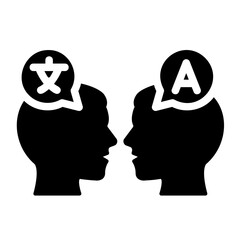 translator glyph icon