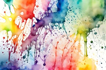 Watercolor Rainbow Splash, Rainbow splashes, spray-paint style, Color field, Generative AI