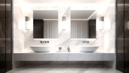Fototapeta na wymiar modern bathroom interior, made with AI gereration