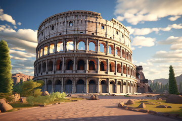 Fototapeta na wymiar Roman colosseum illustration