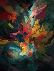 Colorful art painting. Ai generated